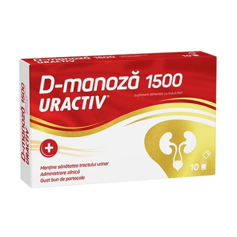 Uractiv D-Manoza 1500mg, 10 Plicuri
