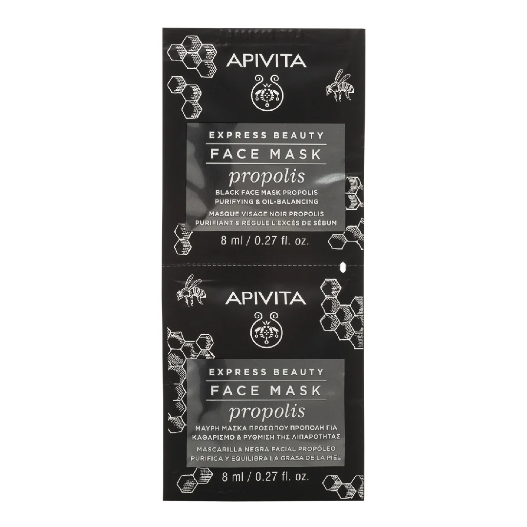 Masca De Fata Purifianta Cu Extract De Propolis, 2*8 Ml, Apivita