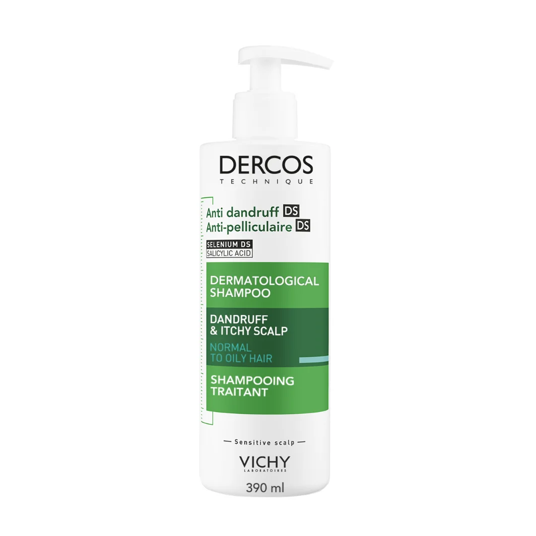 Sampon Anti-Matreata Pentru Par Normal-Gras Dercos, 390 Ml, Vichy