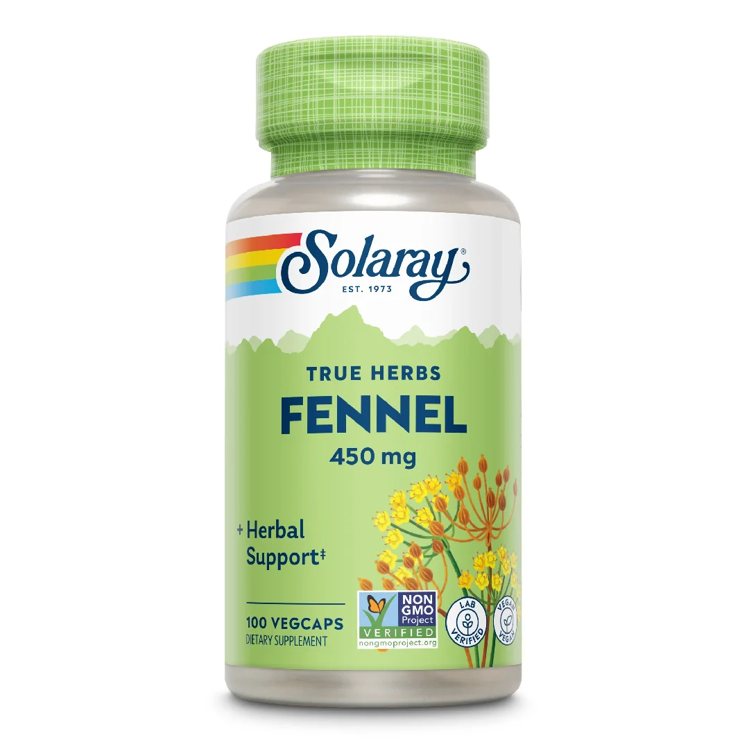 Fennel (Fenicul) 450mg Solaray, 100 Capsule, Secom