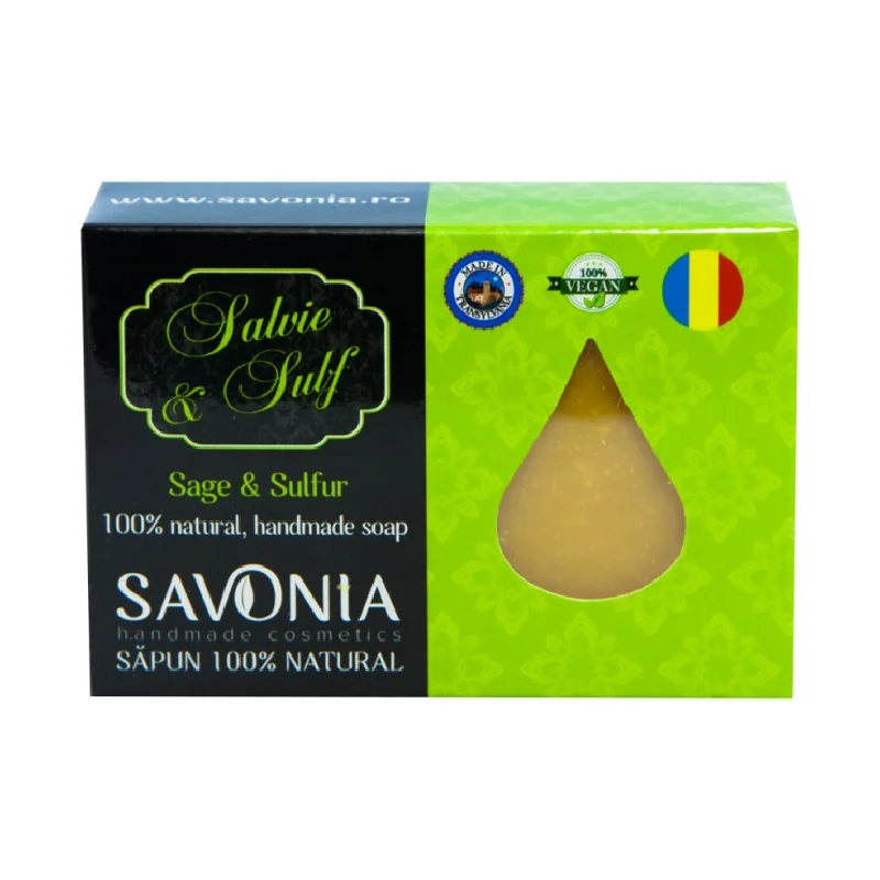 Sapun Natural Salvie Si Sulf, 90g, Savonia