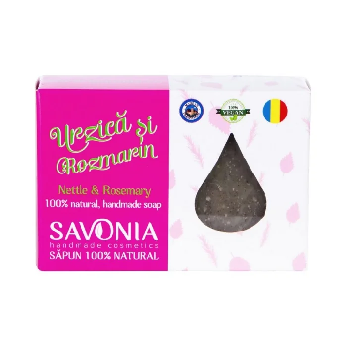 Sampon Solid Natural Urzica Si Rozmarin, 90g Savonia
