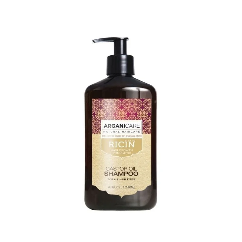 Arganicare Sampon Pentru Stimularea Creșterii Părului Cu Ulei De Ricin, 400 Ml