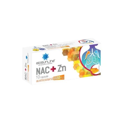 Nac+Zn 600mg, 10 Capsule, Helcor