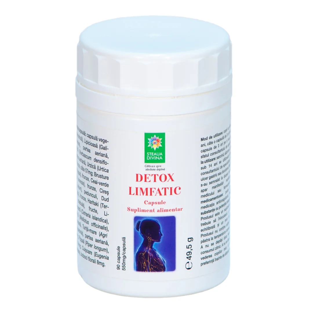 Detox Limfatic, 90 Capsule, Steaua Divina