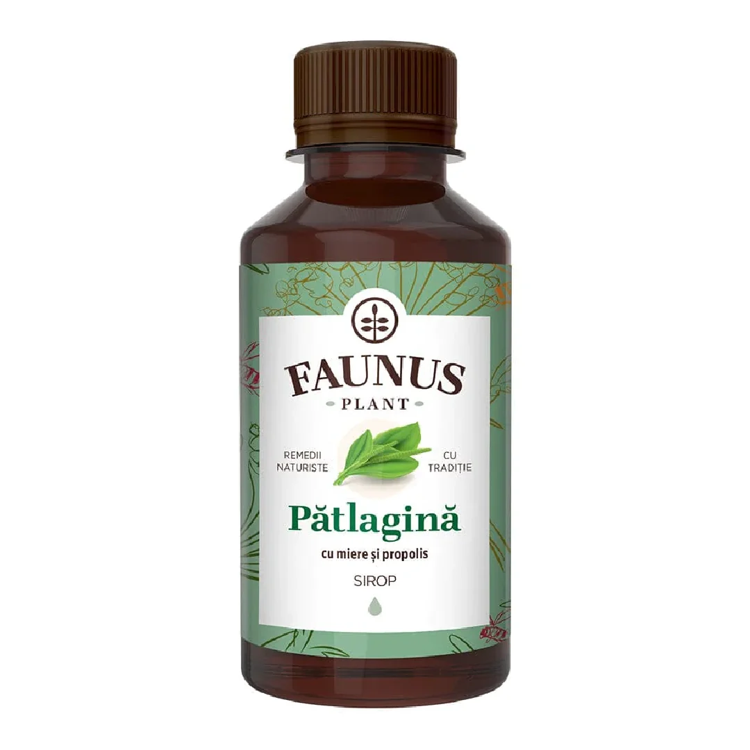 Sirop Patlagina Cu Miere Si Propolis, 200 Ml, Faunus Plant