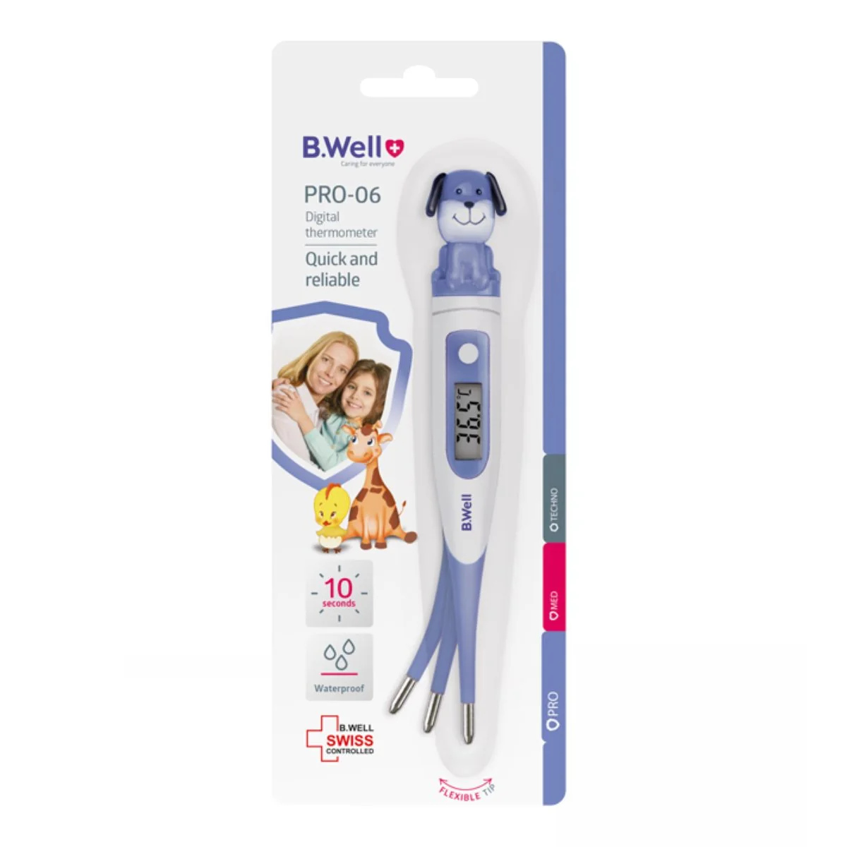 Termometru Digital Cu Cap Flexibil În Forma De Cățel Pro-06, B.Well