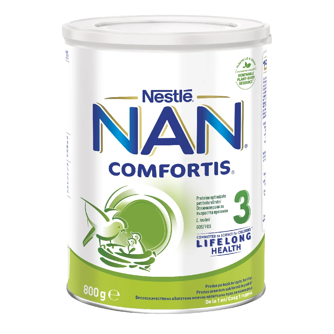 Formula De Lapte De Continuare Nan 3 Comfortis, 1-2 Ani, 800 G, Nestle