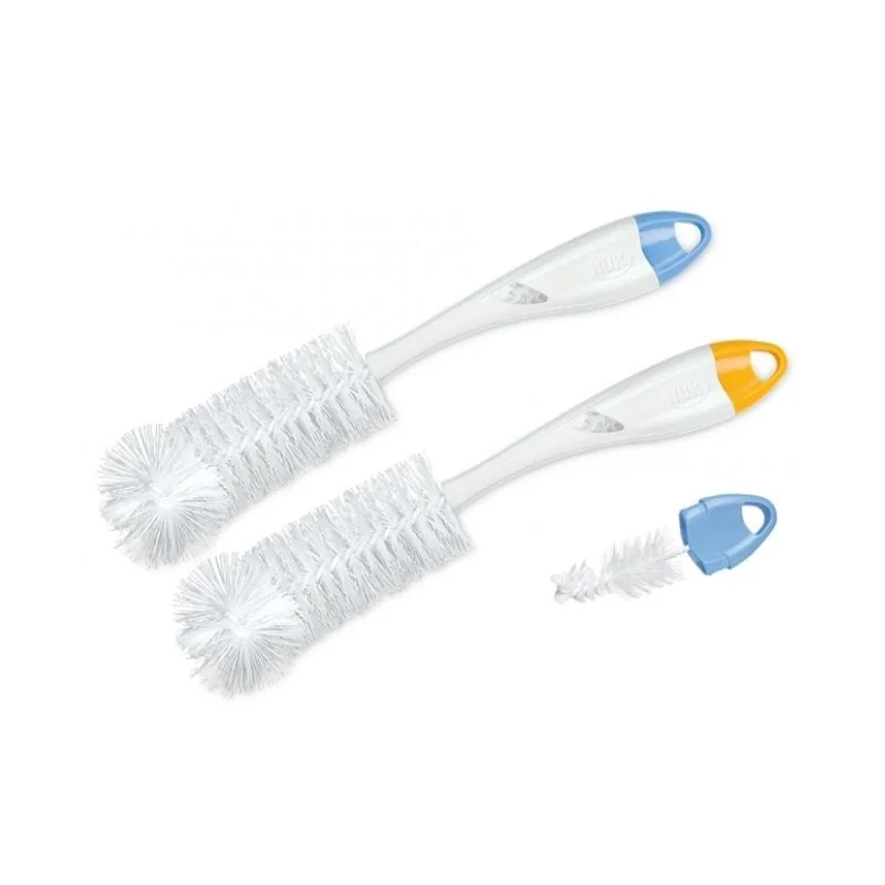 NUK Perie Curatare Biberoane Si Tetine 2-In-1, 1 Bucata