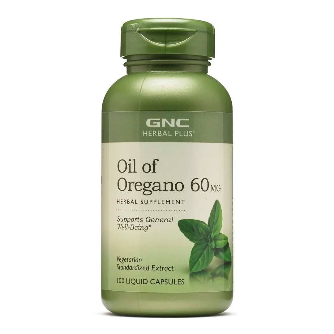 Ulei De Oregano 60 Mg Herbal Plus, 100 Capsule, GNC
