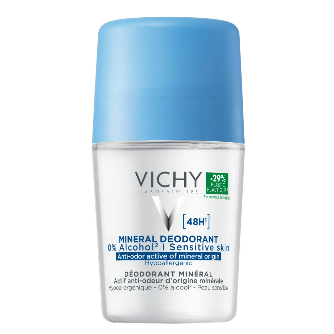 Deodorant Roll-On Mineral Fara Saruri De Aluminiu 48h, 50 Ml, Vichy