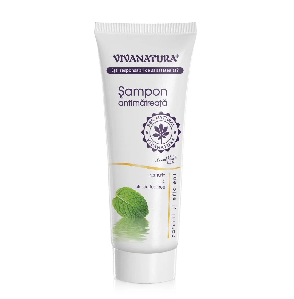 Sampon Antimatreata Rozmarin și Ulei De Tea-Tree, 250 Ml, Vivanatura