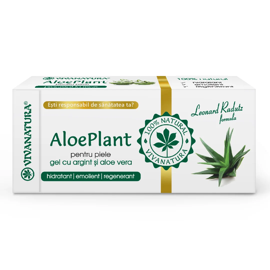 Gel Pentru Piele Cu Argint Și Aloe Vera Aloe Plant, 20 Ml, Vivanatura