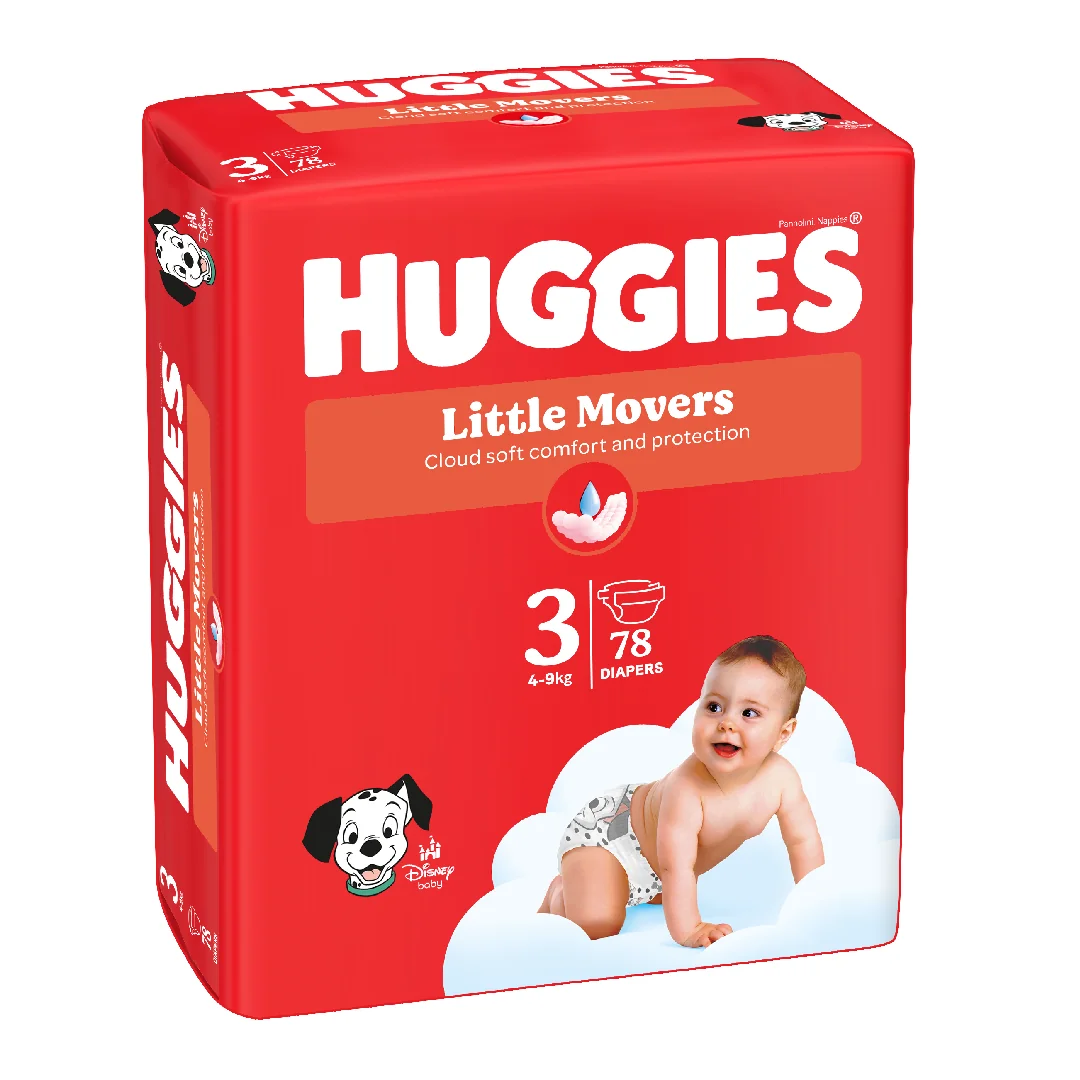 Scutece Ultra Comfort, Nr. 3, 4-9 Kg, 78 Bucăți, Huggies