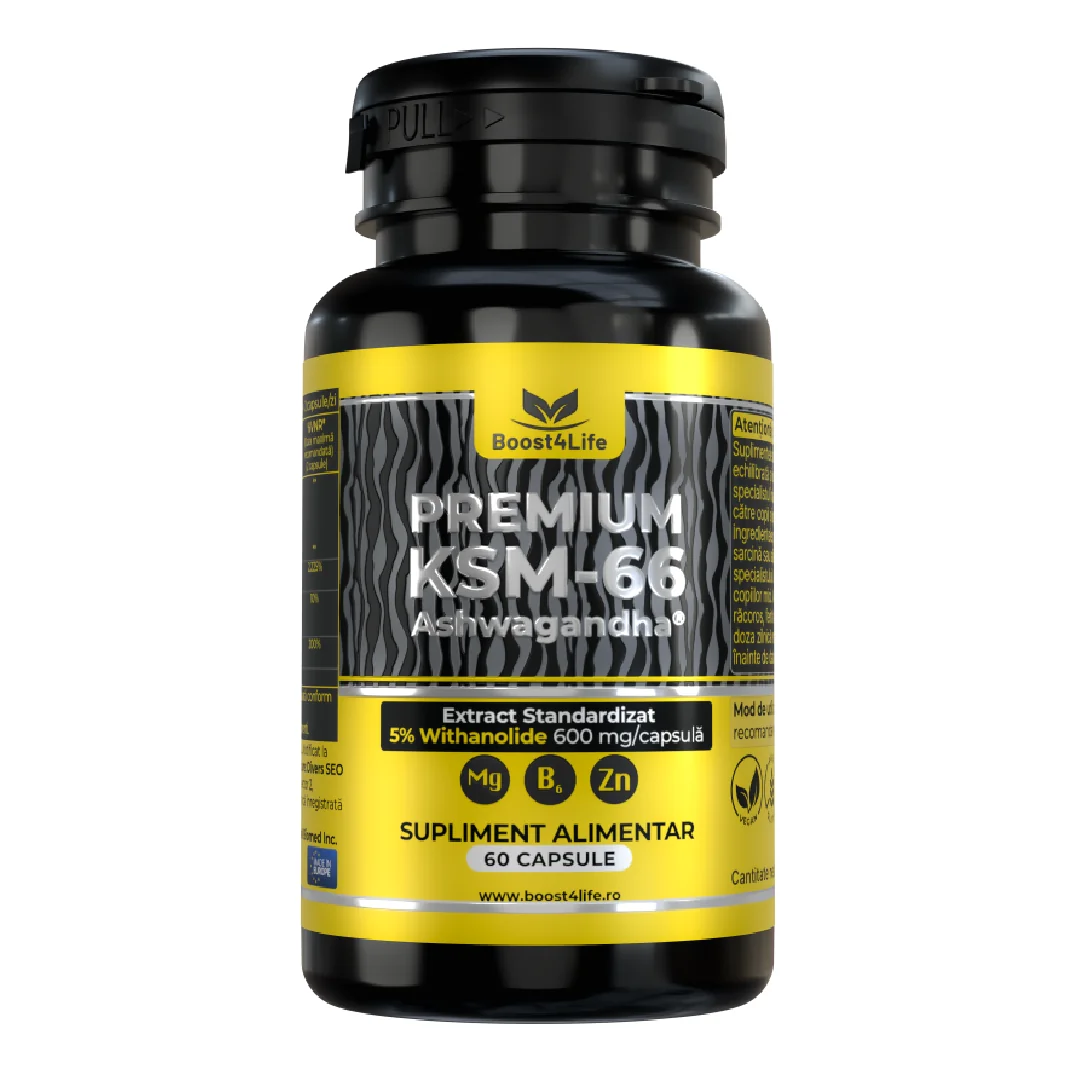 Ashwagandha Ksm-66 Premium 600 Mg 60 Capsule Vegane Boost4Life