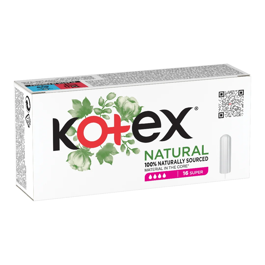 Tampoane Interne Natural Super, 16 Bucăți, Kotex