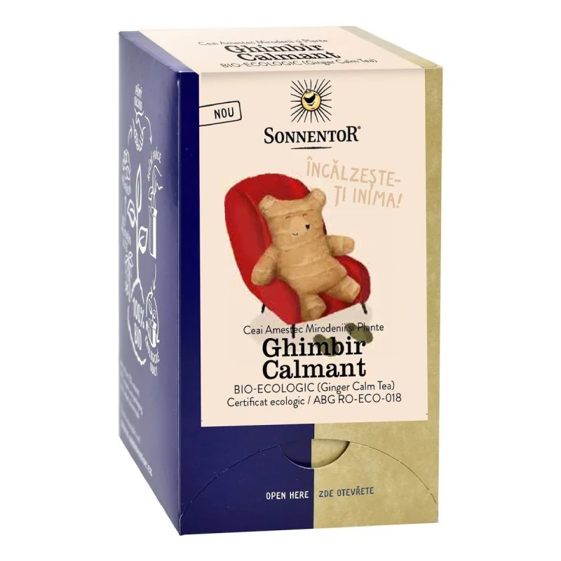Ceai Bio Ghimbir Calmant, 18 Plicuri, Sonnentor