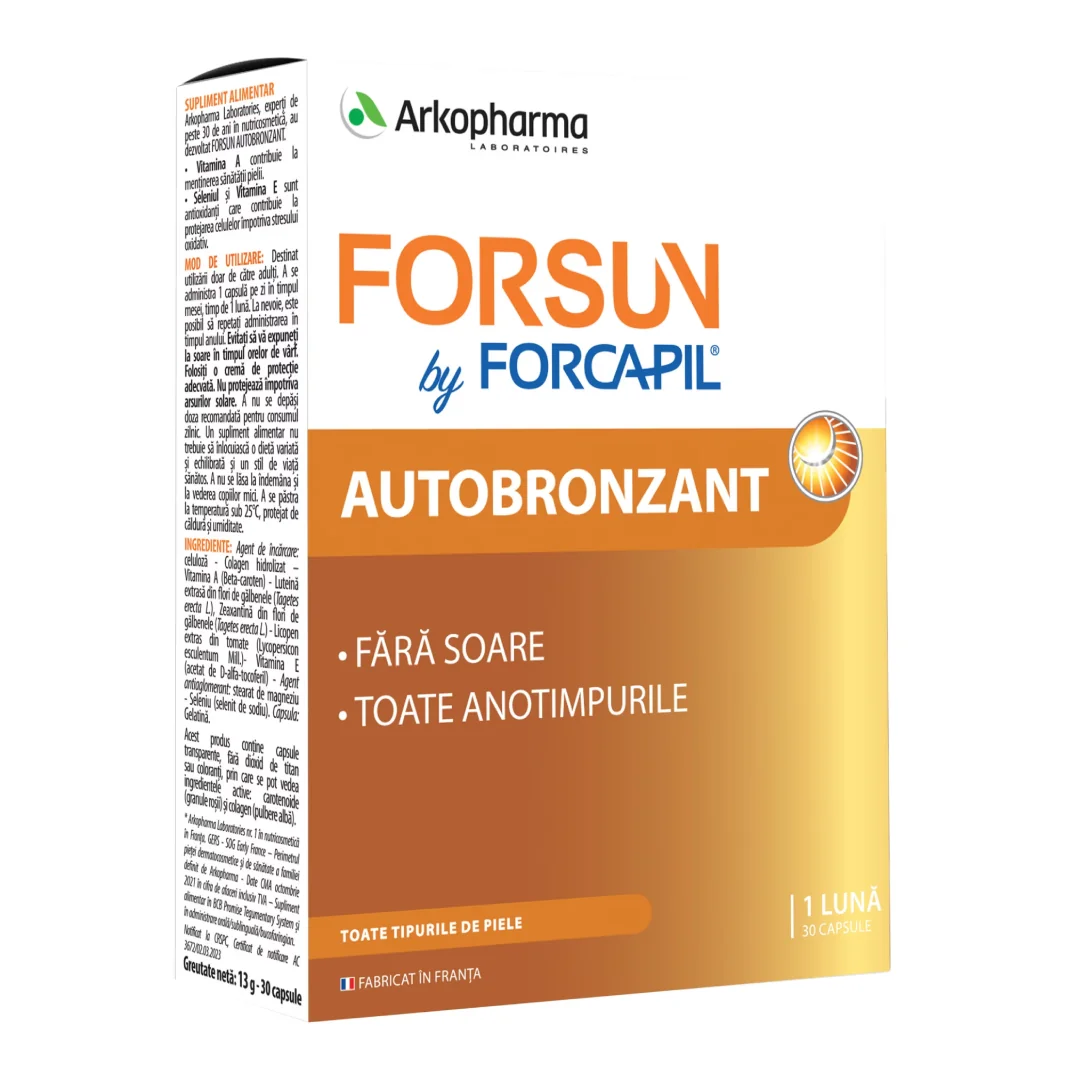 Forsun Autobronzant By Forcapil, 30 Capsule, Arkopharma