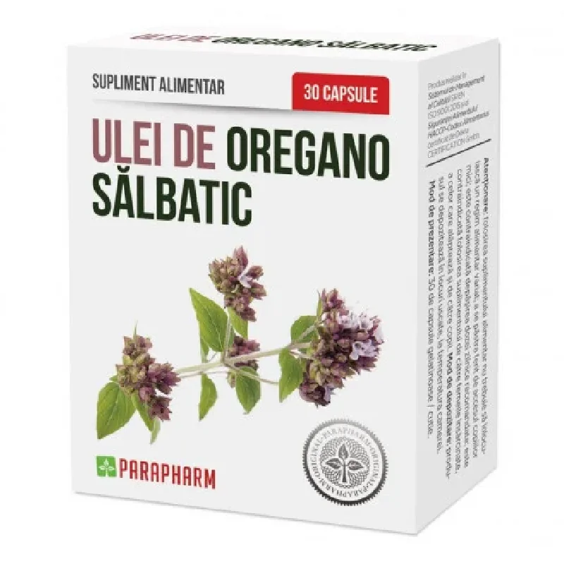 Ulei De Oregano Sălbatic, 30 Capsule, Parapharm