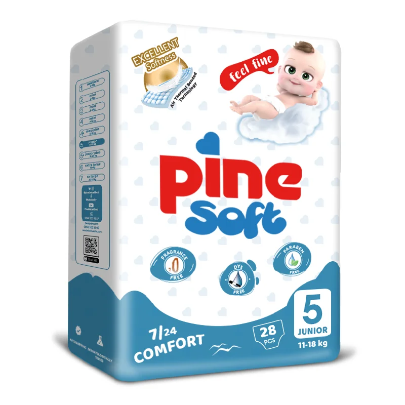 Scutece Junior Soft, 11-18 Kg, 28 Bucăți, PINE