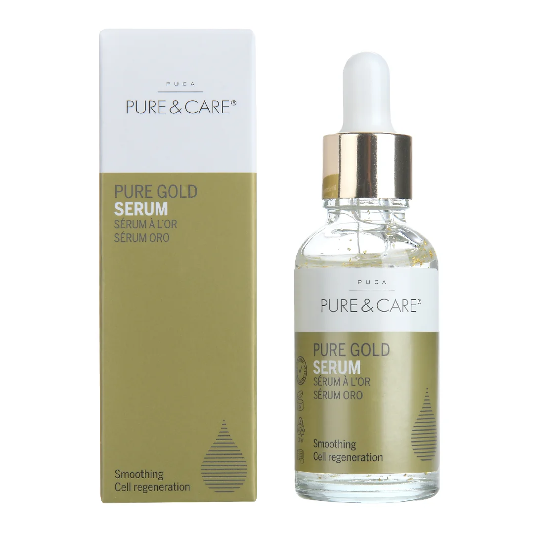 Ser Anti-Aging Cu Aur 24K, Acid Hialuronic Și Beta-Glucan, 30 Ml, Puca
