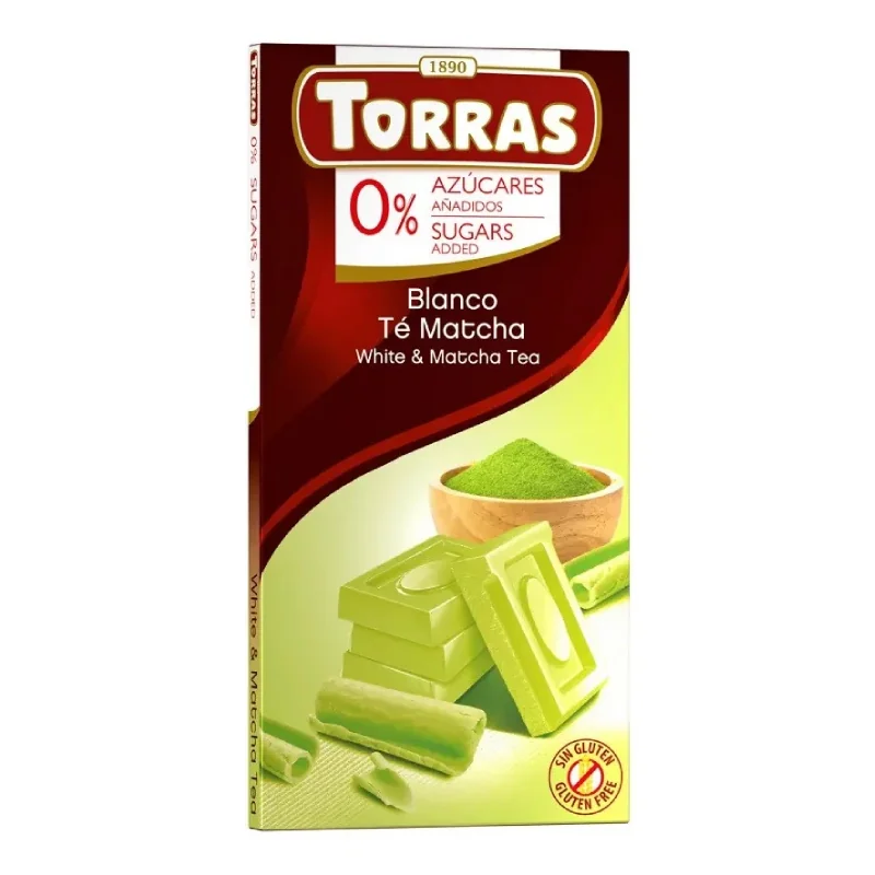 Ciocolata Alba Cu Matcha 75g, Torras