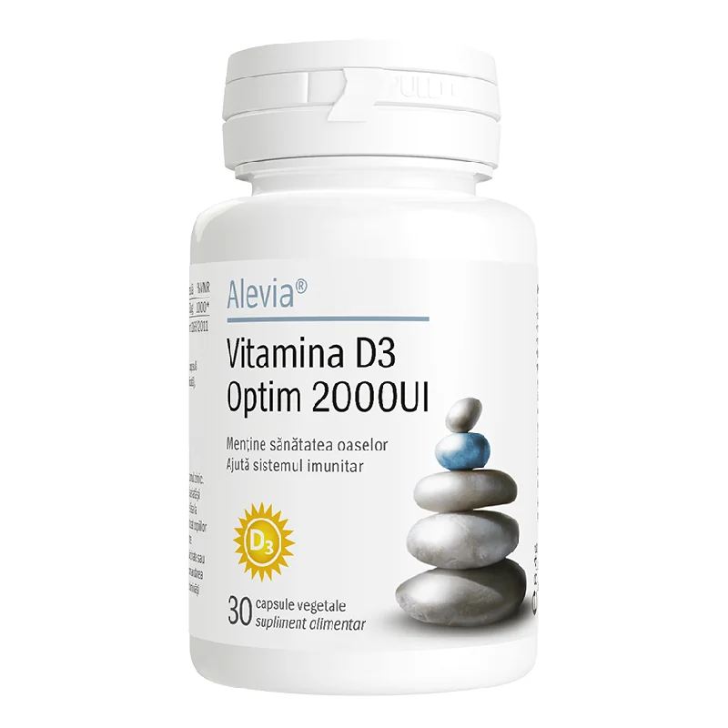 Vitamina D3 Optim 2000UI, 30 Capsule, Alevia