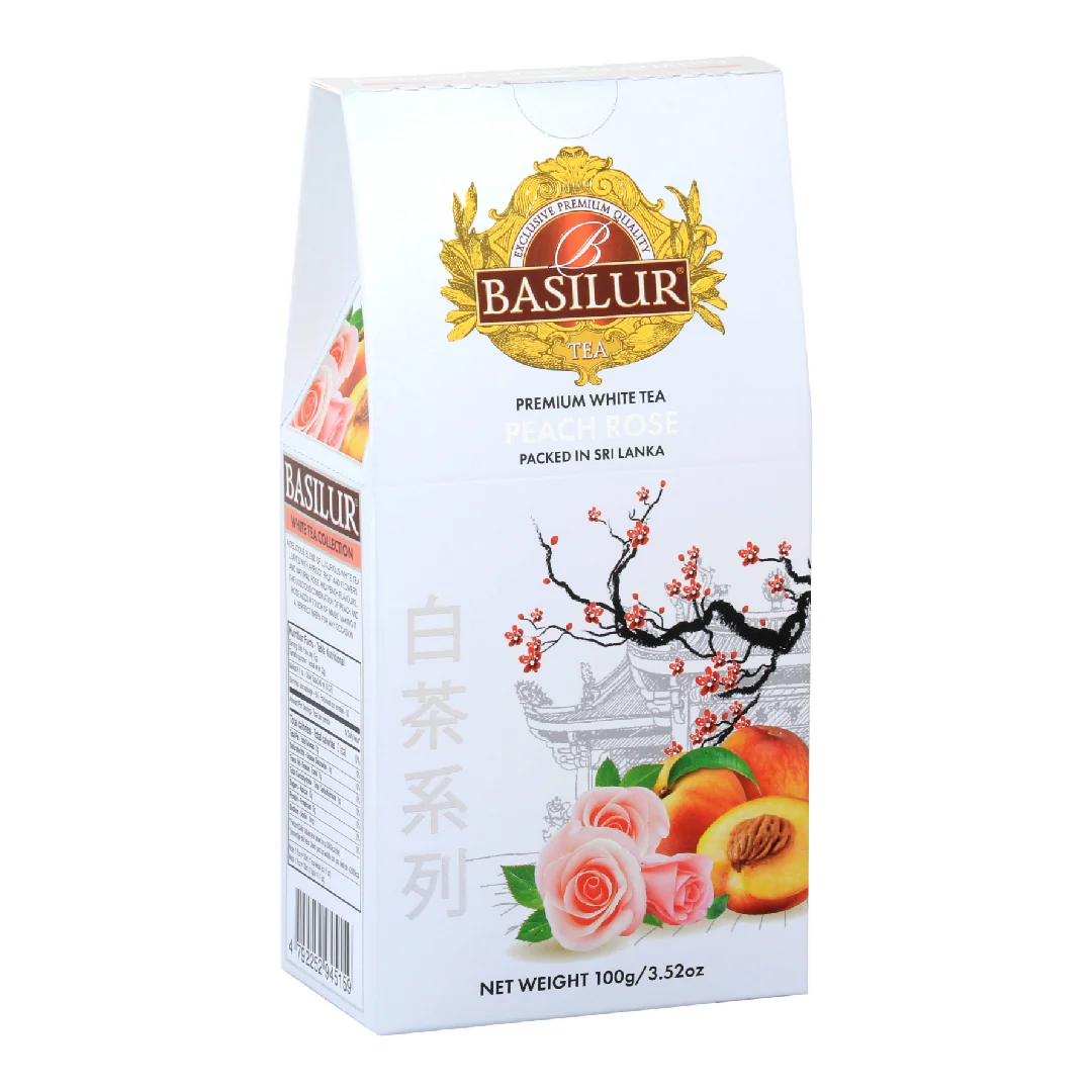 Ceai Alb, White Tea Peach Rose, 100 g, Basilur