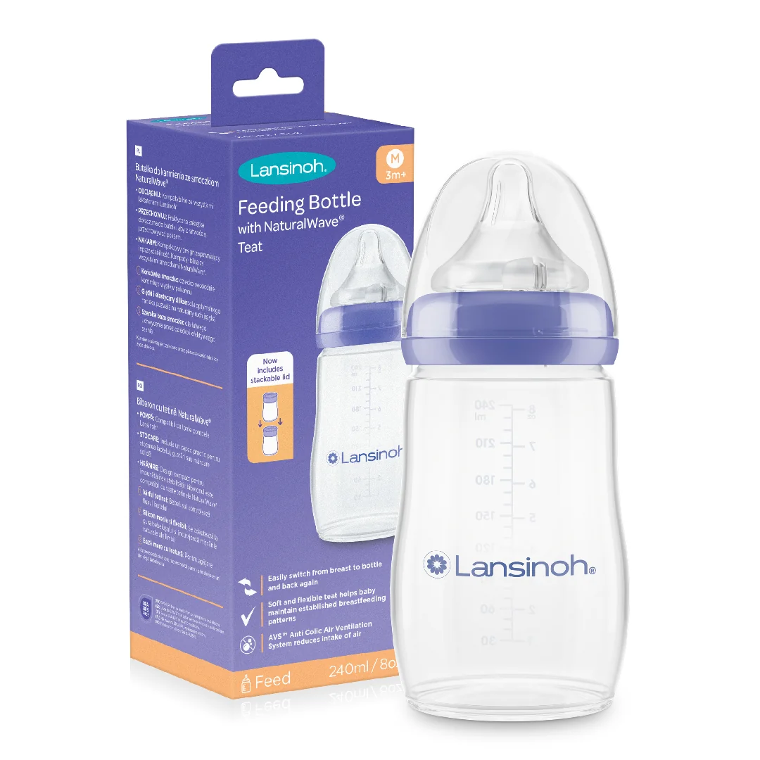 Biberon Cu Tetina Naturalwave, 240 Ml, Lansinoh