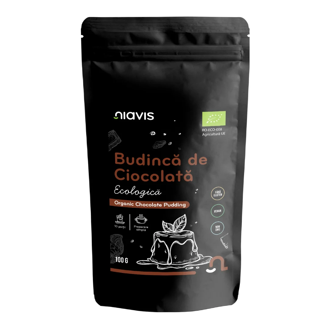 Budinca De Ciocolata Bio Fara Gluten, 100 G, Niavis