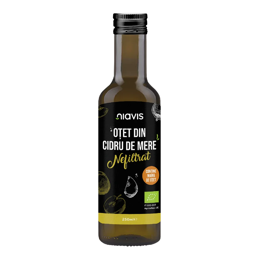 Otet Bio Din Cidru De Mere Nefiltrat, 250 Ml, Niavis