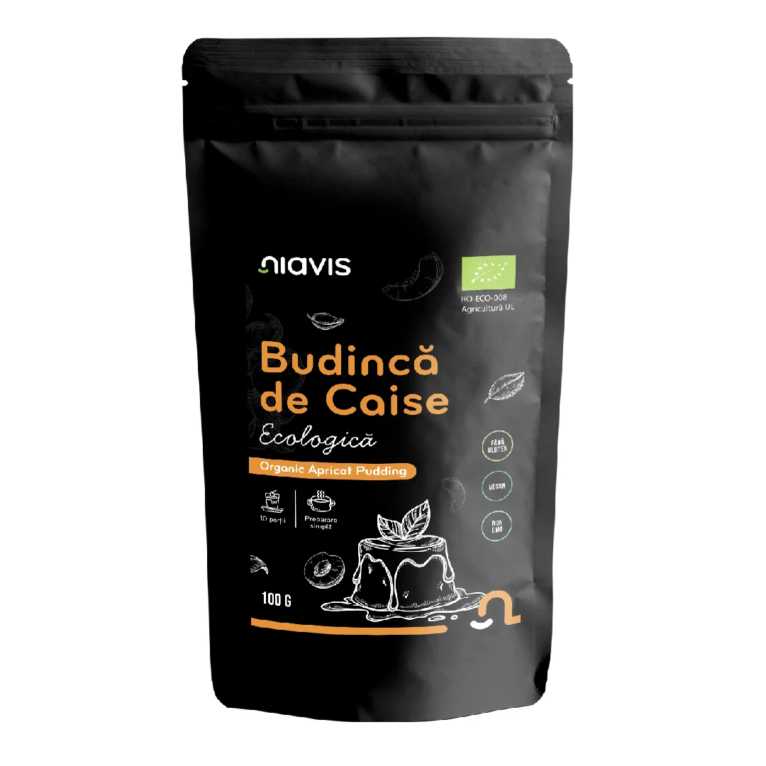 Budincă De Caise Bio Fără Gluten, 100 G, Niavis