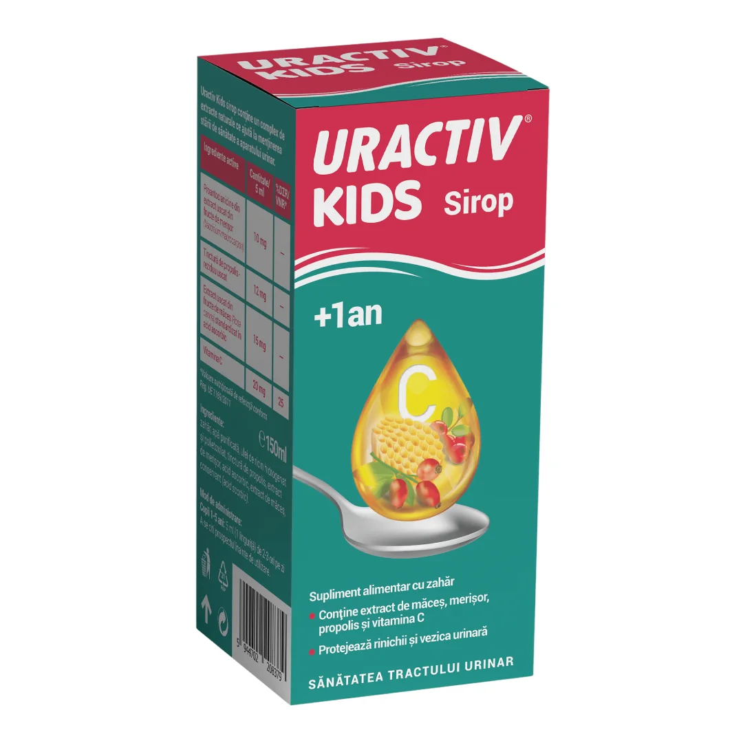 Sirop Uractiv Kids 1+, 150 Ml, Terapia