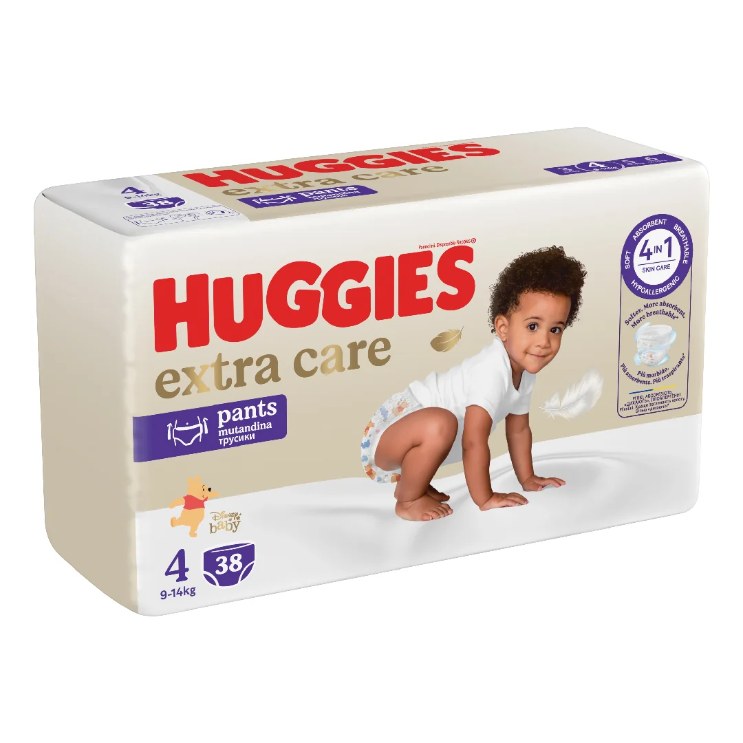 Scutece Chilotel Extra Care Pants, Marimea 4, 9-14 Kg, 38 Bucati, Huggies
