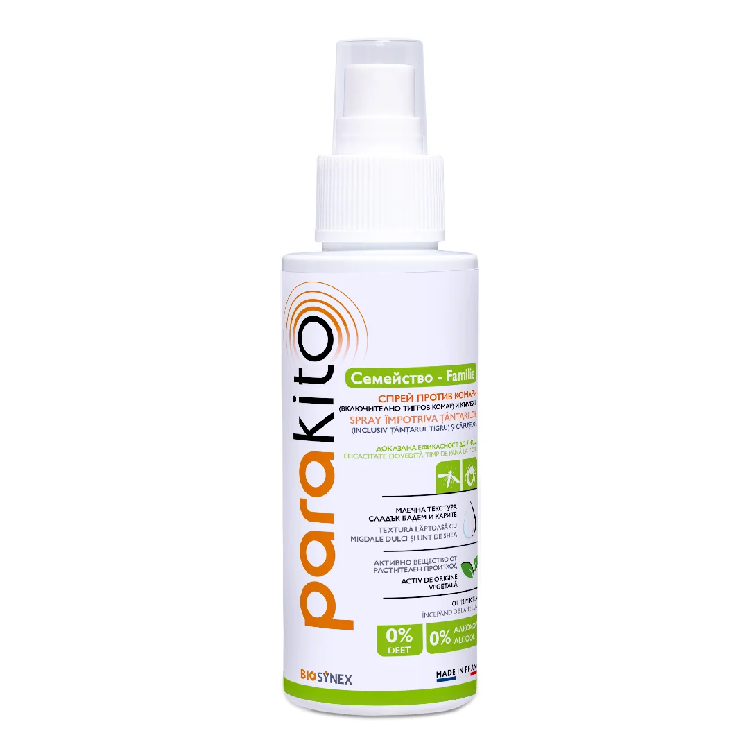 Spray Împotriva Țânțarilor Și Căpușelor Familie, 75 Ml, Parakito