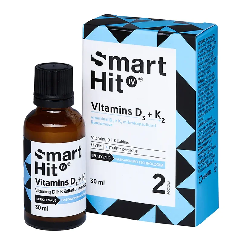 Smarthit IV Vitamina D3 + K2, 30 Ml, Valentis