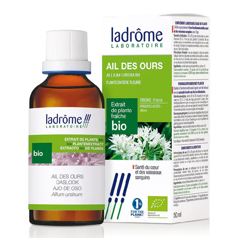 Tinctură Bio De Usturoi Sălbatic Leurda, 50 Ml, Ladrome Laboratoire