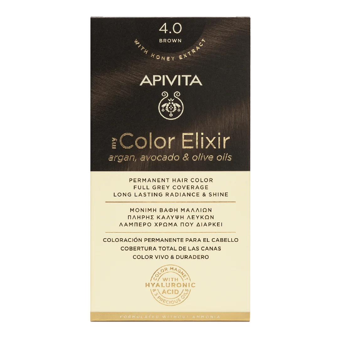 Vopsea De Par My Color Elixir, Brown N4.0, 155 Ml, Apivita