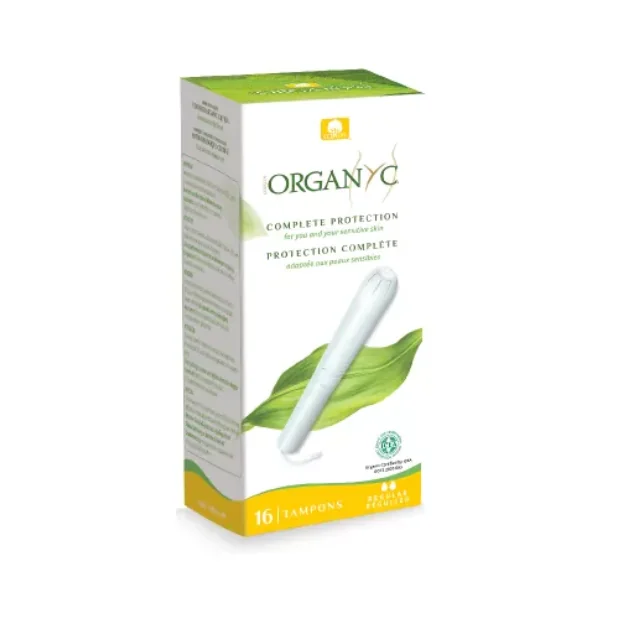 Tampoane Din Bumbac Organic Cu Aplicator Regular, 16 Bucati, Organyc