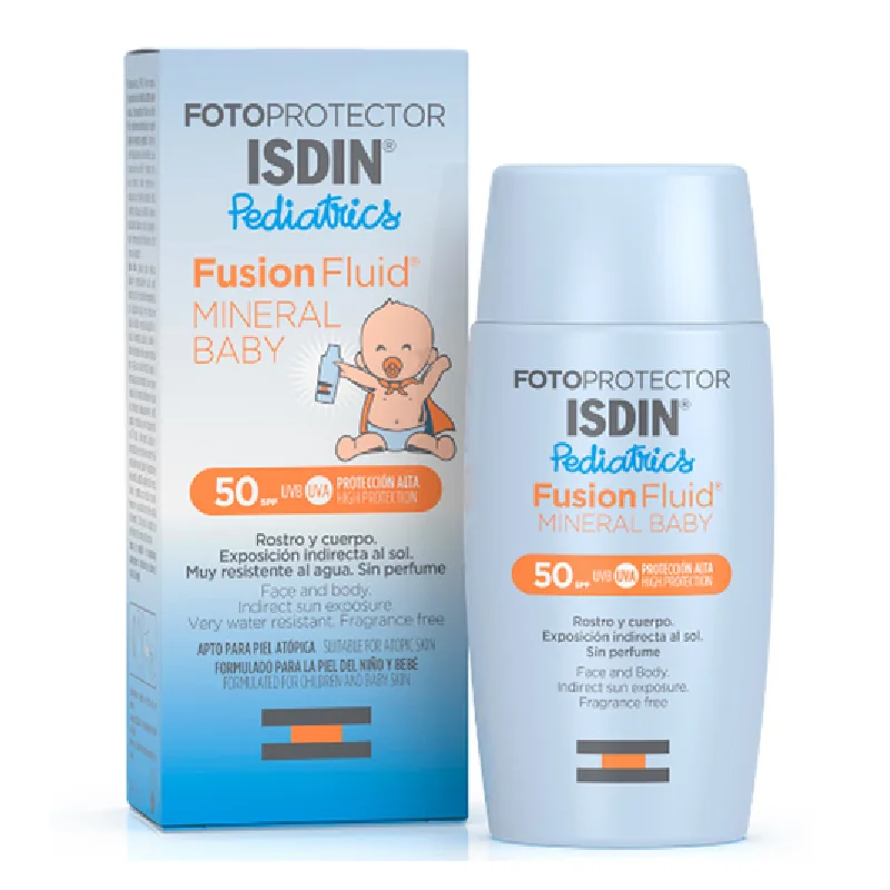 Fluid Protectie Solara Copii SPF 50, Fotoprotector Pediatrics Fusion, 50 Ml, Isdin