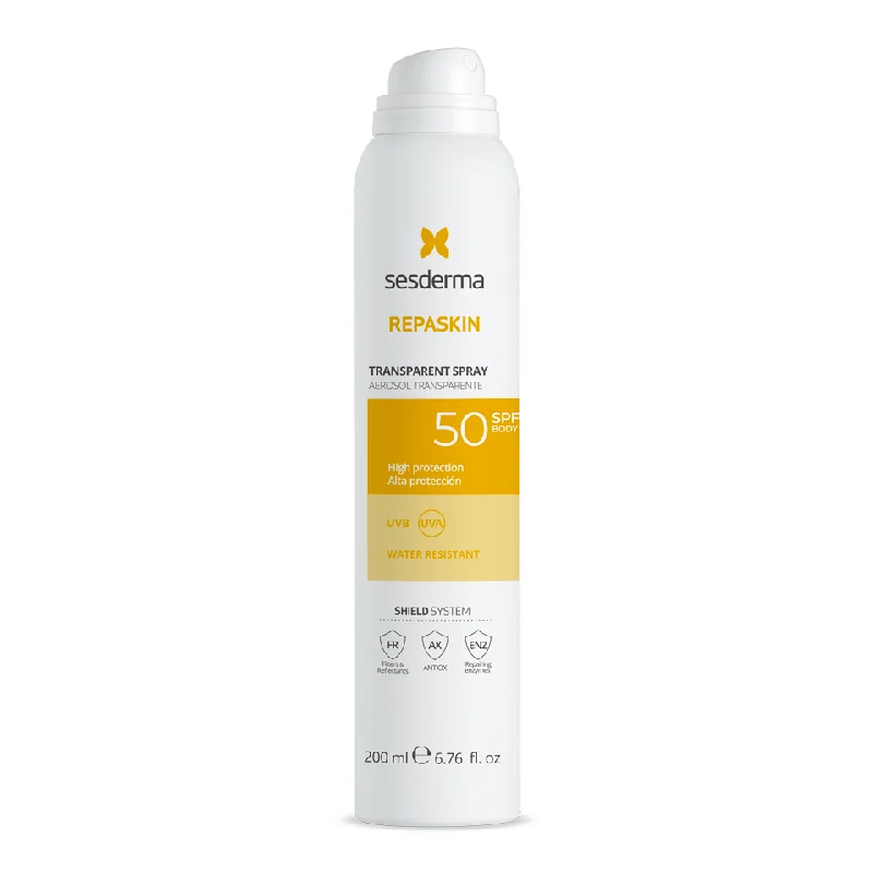 Spray Transparent Pentru Corp Spf50 Repaskin, 200 Ml, Sesderma