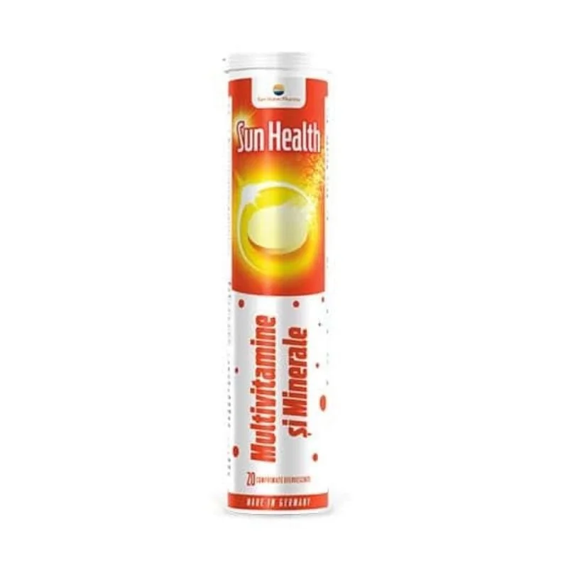 Multivitamine + Minerale Sun Health, 20 Comprimate Efervescente