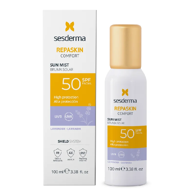 Mist Cu Protectie Solara SPF50, Comfort Repaskin Lavanda, 100 Ml, Sesderma