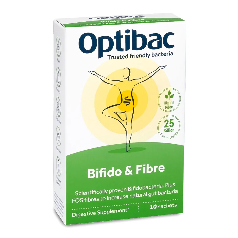 Probiotic Cu Bifidobacterii Si Fibre, 10 Plicuri, OptiBac