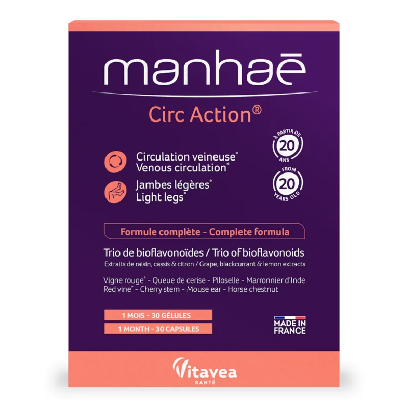 Circ Action, 30 Capsule Vegetale, Manhae