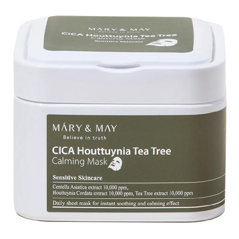 Masca Tip Șervețel Cica Houttuynia Tea Tree, 30 Bucăți, Mary And May