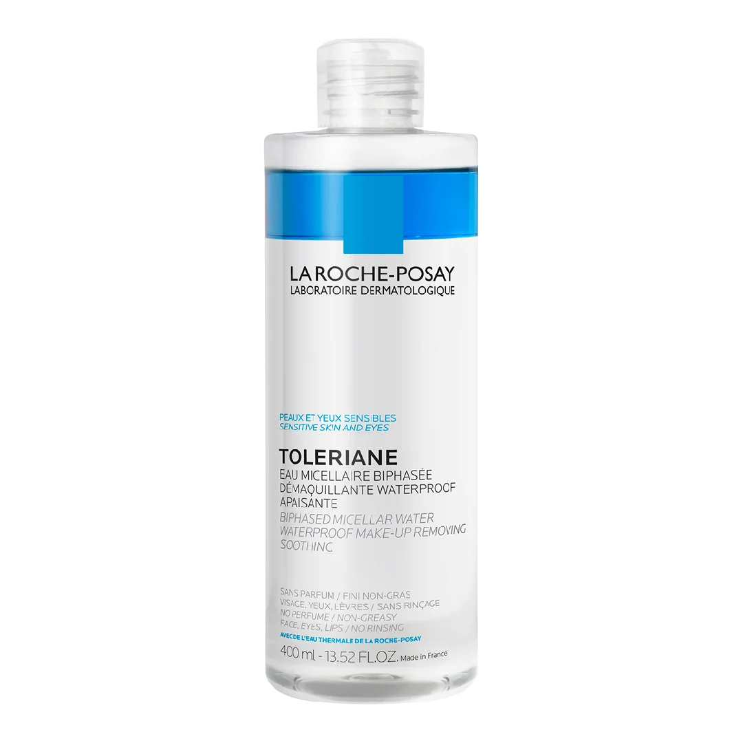Apa Micelară Bifazică Pentru Piele Și Ochi Sensibili Toleriane, 400 Ml, La Roche-Posay