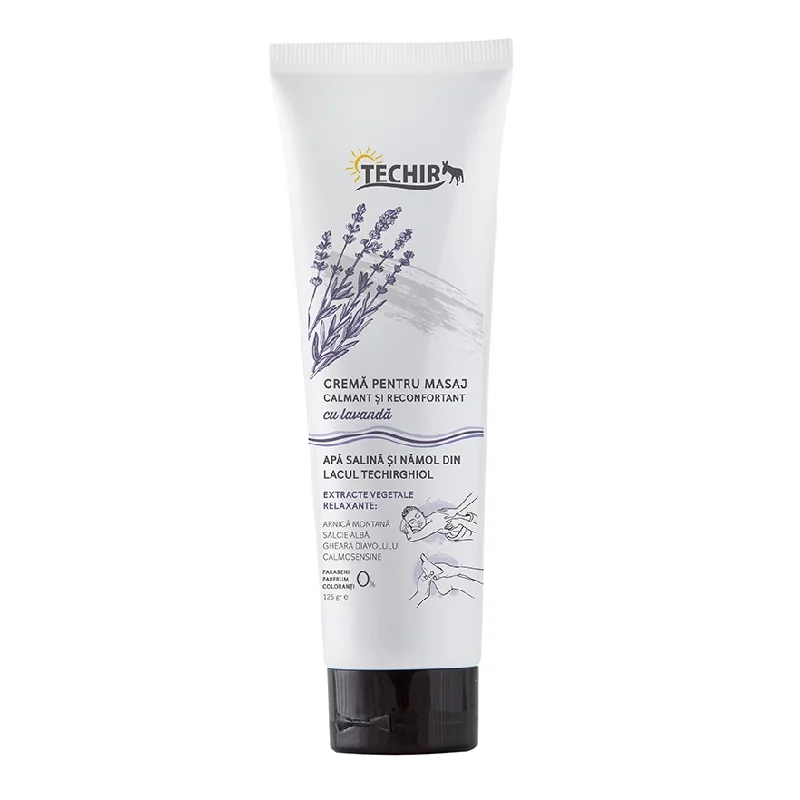 Crema Cu Lavanda Pentru Masaj CalmAnt Si Reconfortant, 125 G, Techir