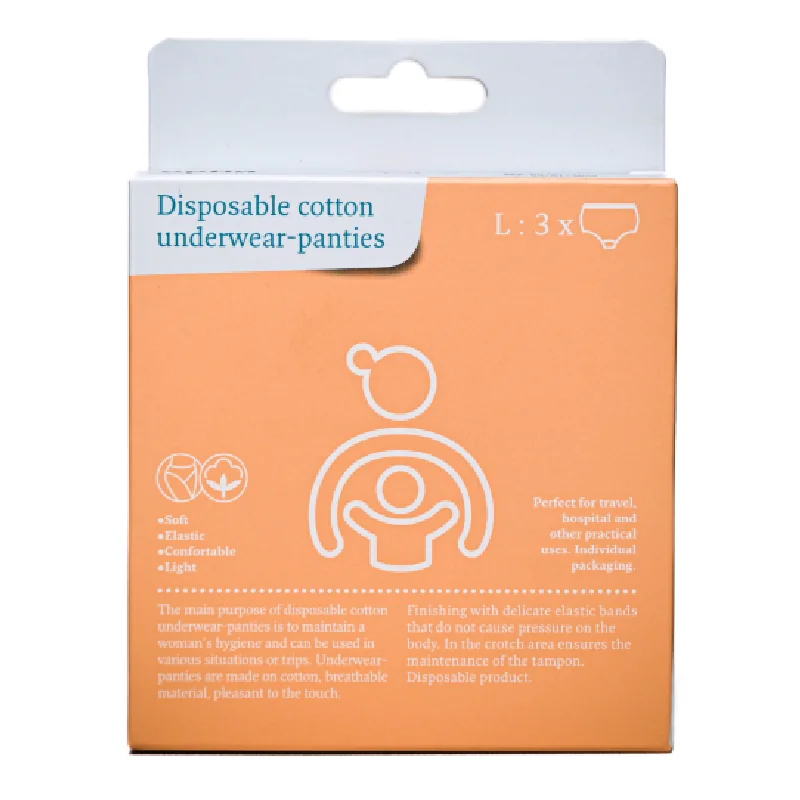 Chiloti De Unica Folosinta Din Bumbac, Marimea L, 3 Bucati, Apfia Care