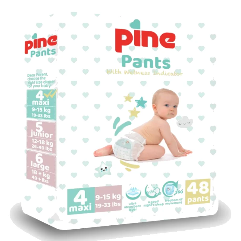 Scutece Tip Chilot Pants, 4 Maxi, 9-15 Kg, 48 Bucati, PINE